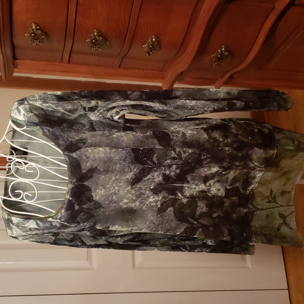 Green Velvet Top